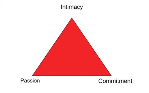 Sternberg’s triangle of love: intimacy, passion and commitment